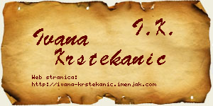 Ivana Krstekanić vizit kartica